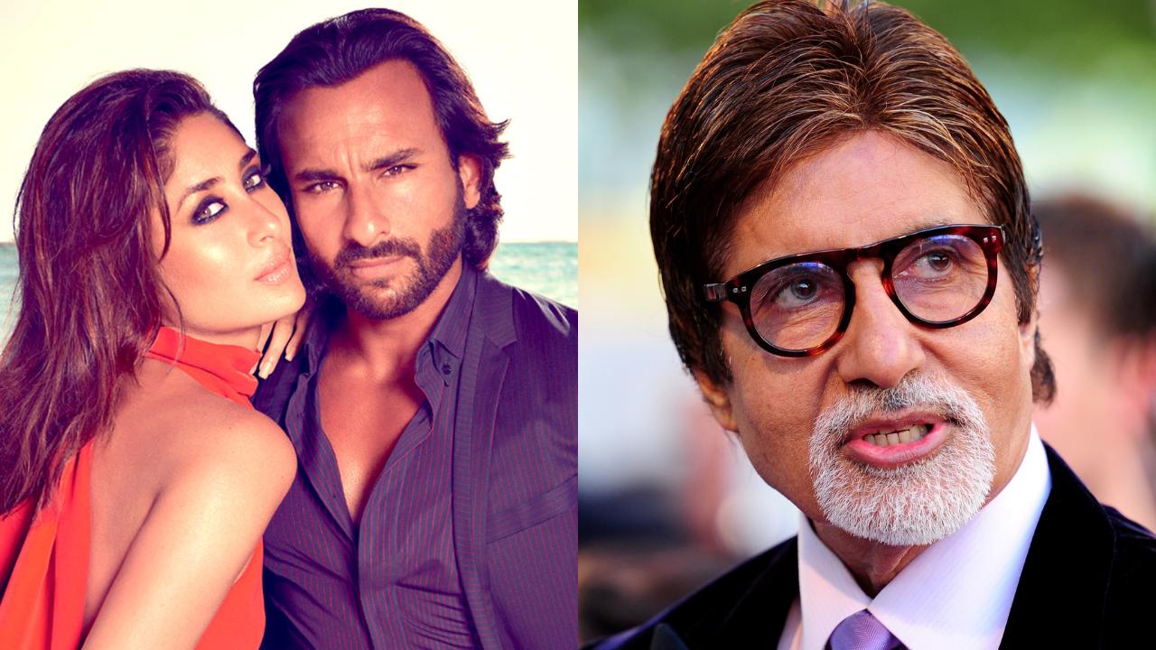Kareena Kapoor, Saif Ali Khan and Amitabh Bachchan pic via Instagram